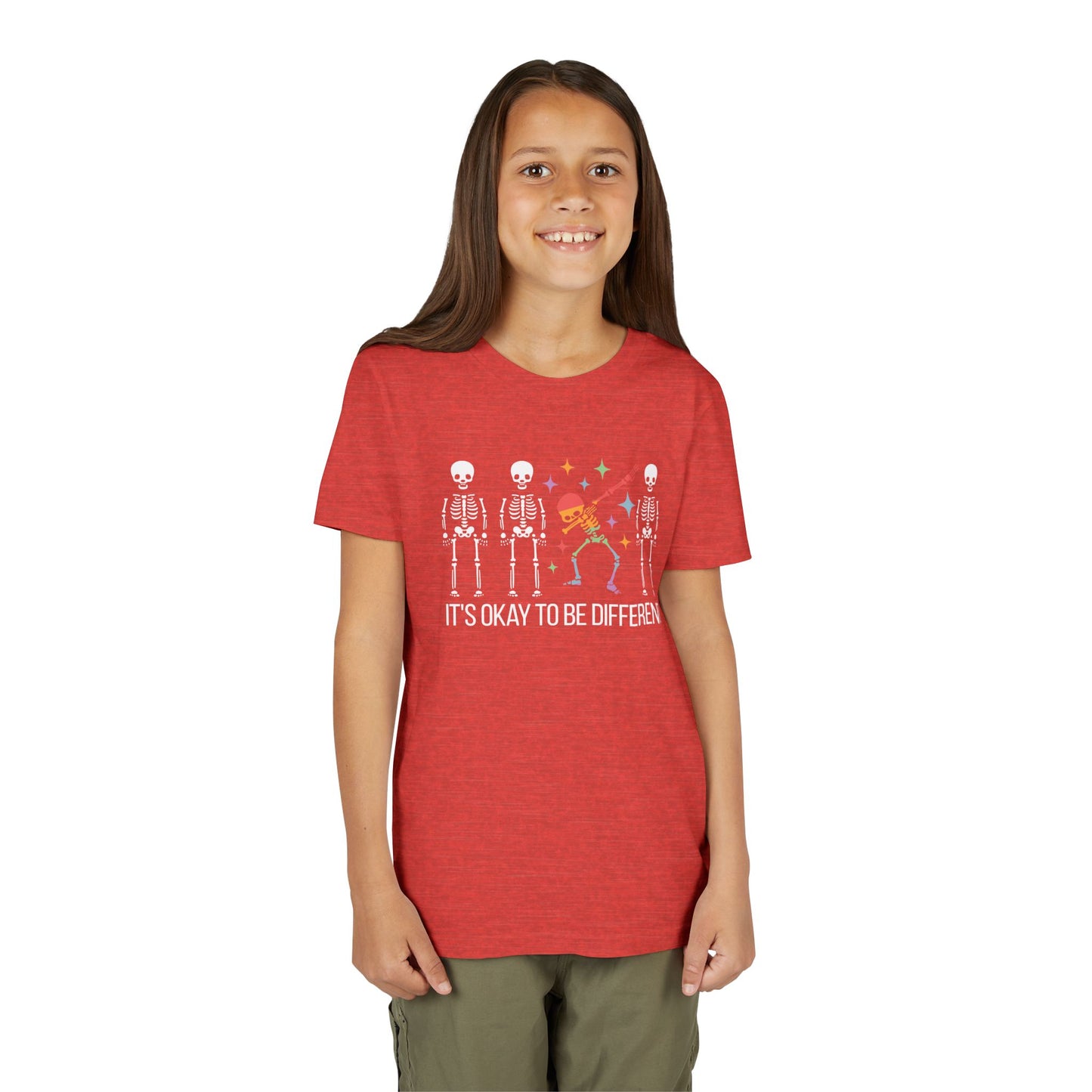 Unique Youth Tee: It's Okay to Be Different, Kids Shirt, Halloween Top, Celebration T-Shirt, Gift for Individuality