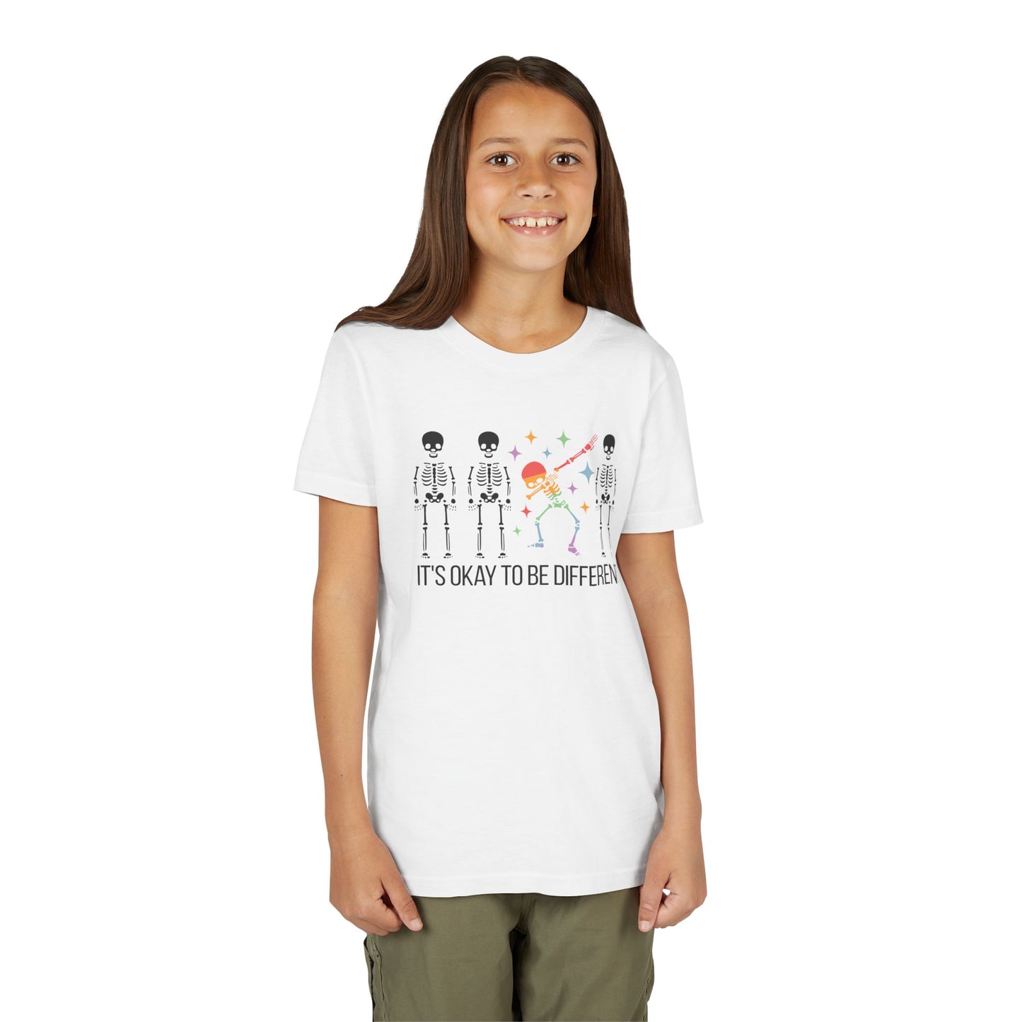 Unique Youth Tee: It's Okay to Be Different, Kids Shirt, Halloween Top, Celebration T-Shirt, Gift for Individuality