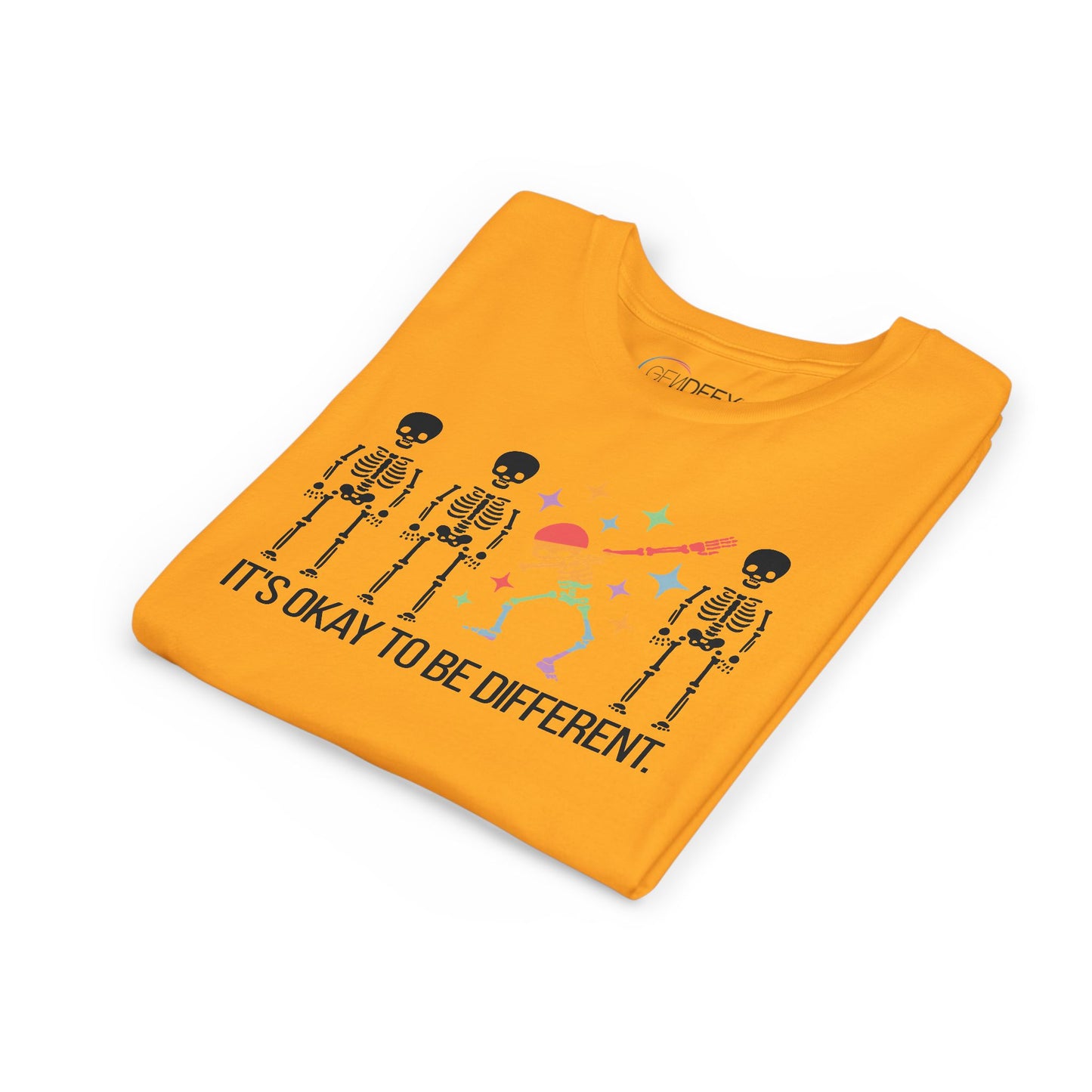Unique Youth Tee: It's Okay to Be Different, Kids Shirt, Halloween Top, Celebration T-Shirt, Gift for Individuality