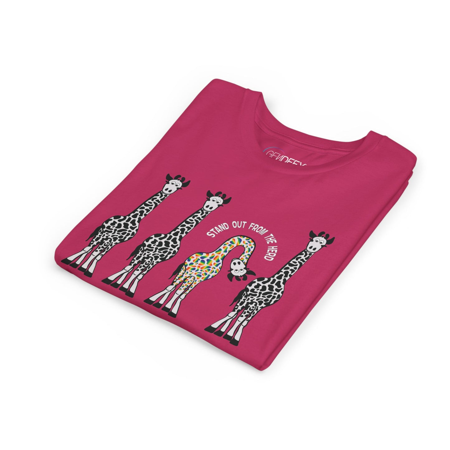Stand Out From the Herd Rainbow Giraffe | Youth Shirt