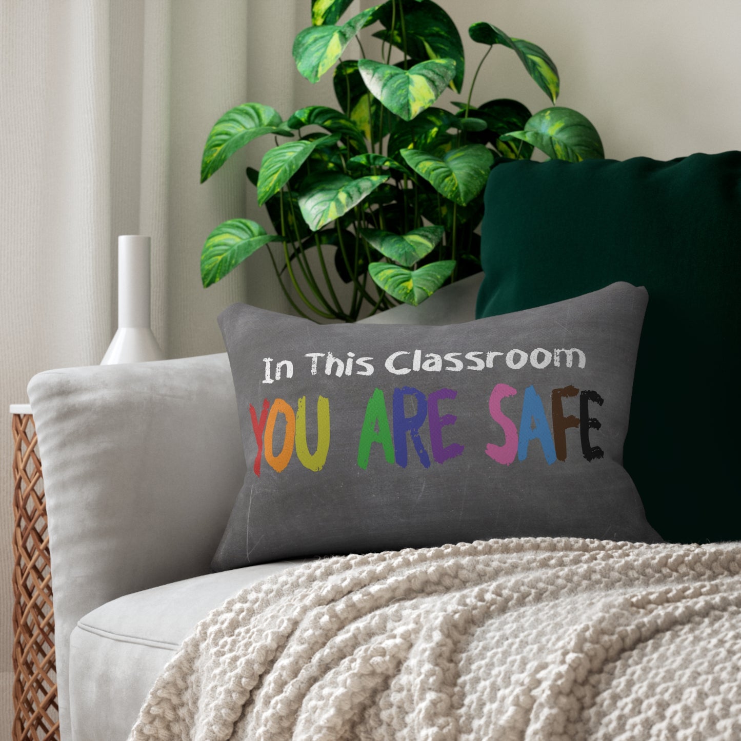 In This Classroom You Are Safe | Lumbar Throw Pillow