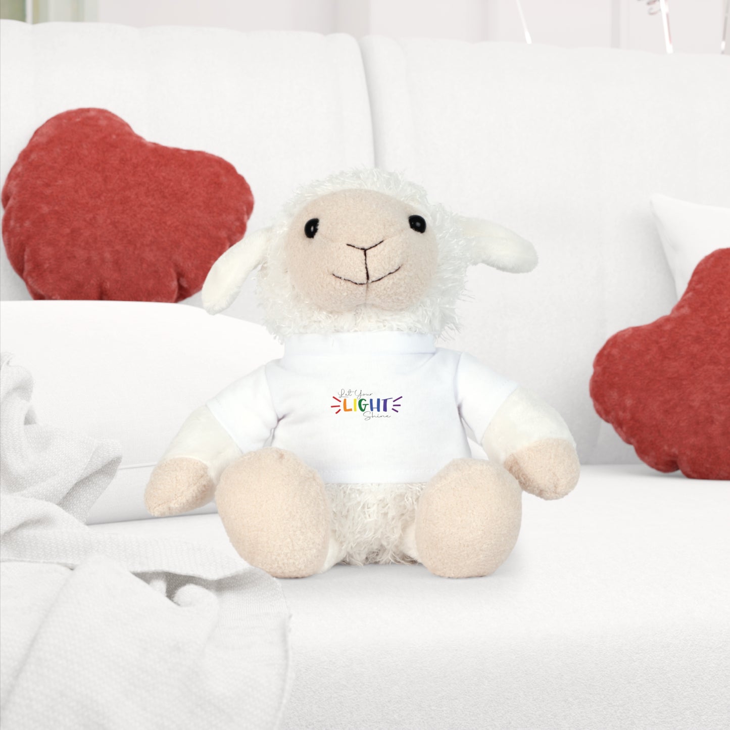Plushie "Let Your LIGHT Shine" Stuffed Animal - Bear, Bunny, Elephant, or Sheep | Gendefy
