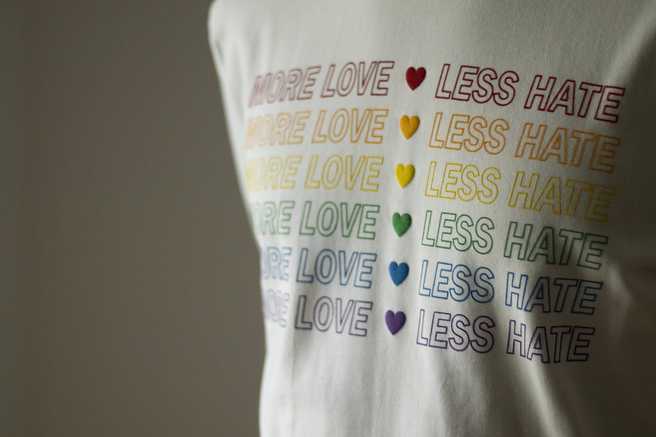 More Love, Less Hate T-Shirt | Gendefy