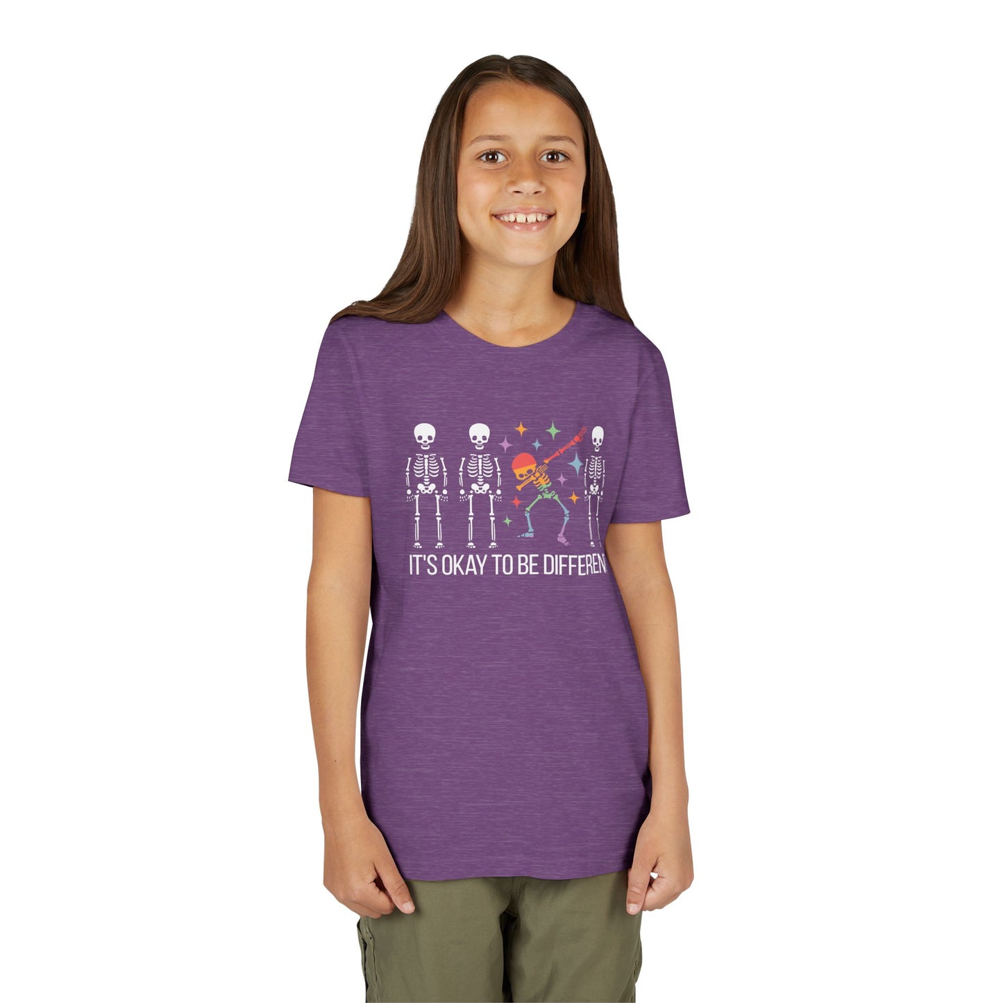 Unique Youth Tee: It's Okay to Be Different, Kids Shirt, Halloween Top, Celebration T-Shirt, Gift for Individuality