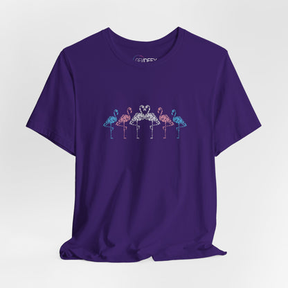 Transgender Pride Floral Flamingos | T-Shirt