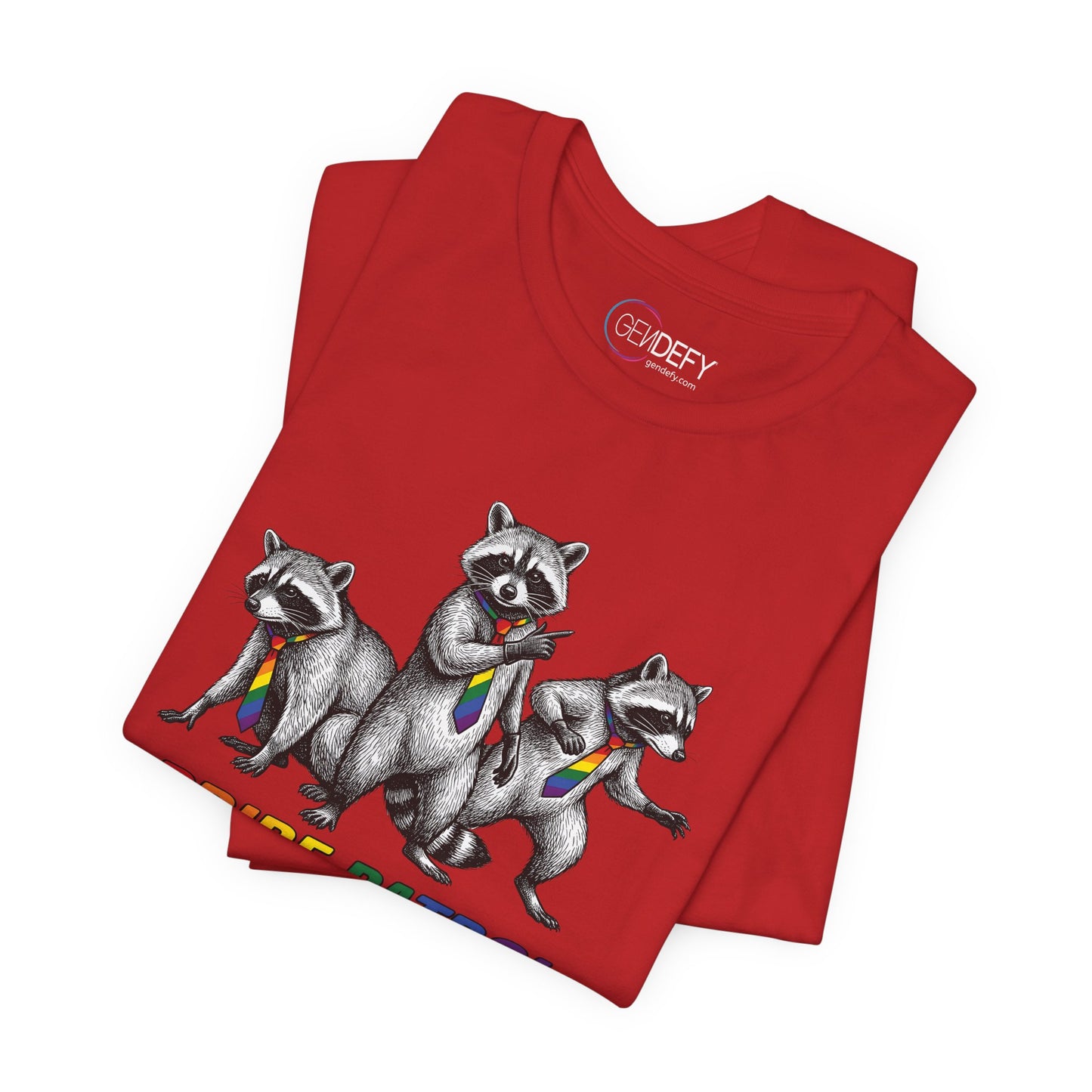 Rainbow Raccoon Pride Patrol — Adult Tee