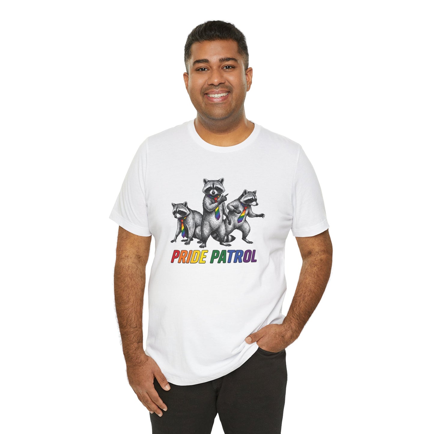 Rainbow Raccoon Pride Patrol — Adult Tee