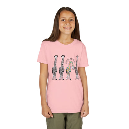 Stand Out From the Herd Rainbow Giraffe | Youth Shirt