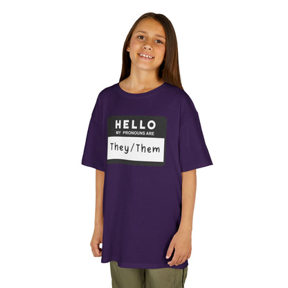 Hello, My Pronouns Are They/Them | Youth T-Shirt