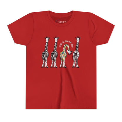 Stand Out From the Herd Rainbow Giraffe | Youth Shirt