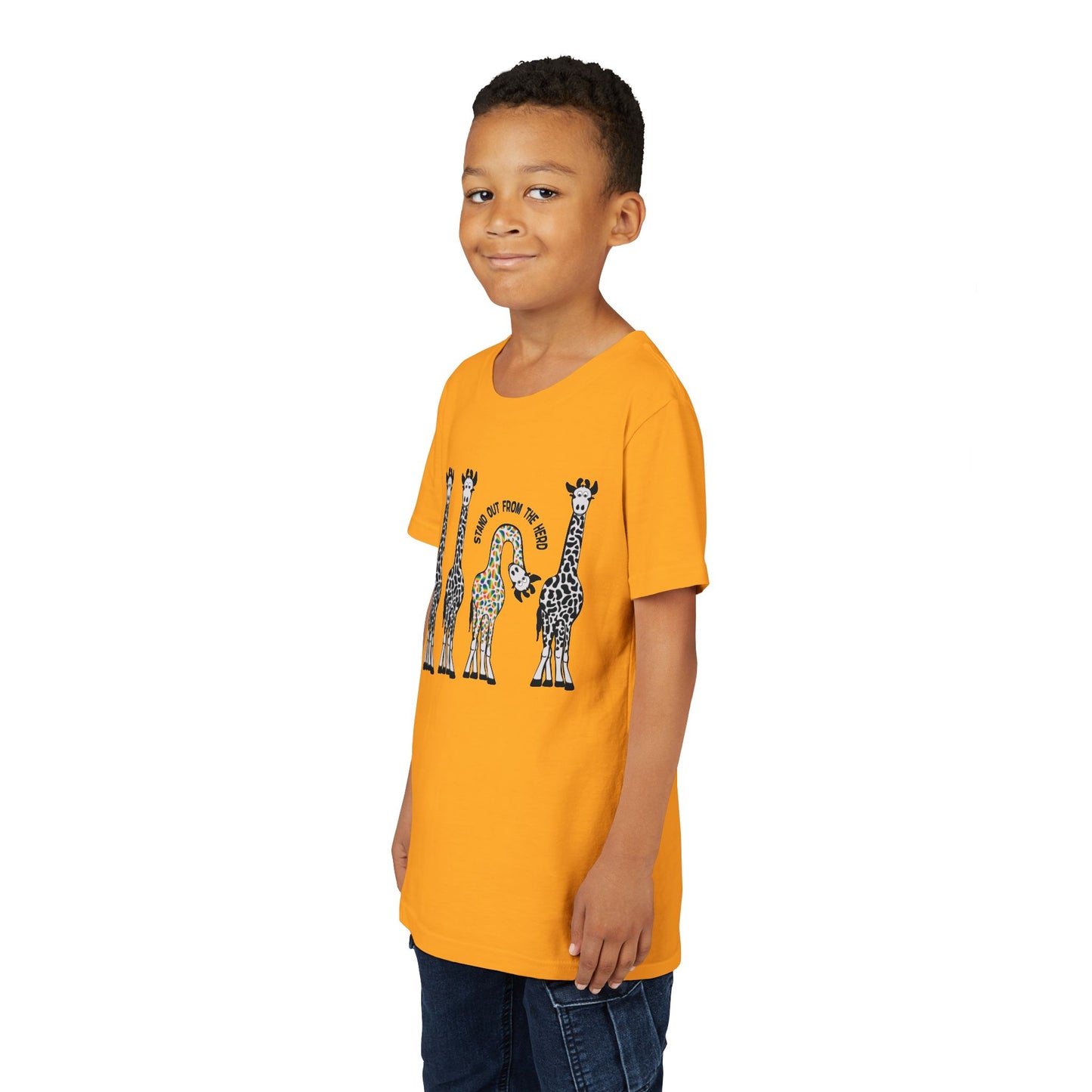 Stand Out From the Herd Rainbow Giraffe | Youth Shirt