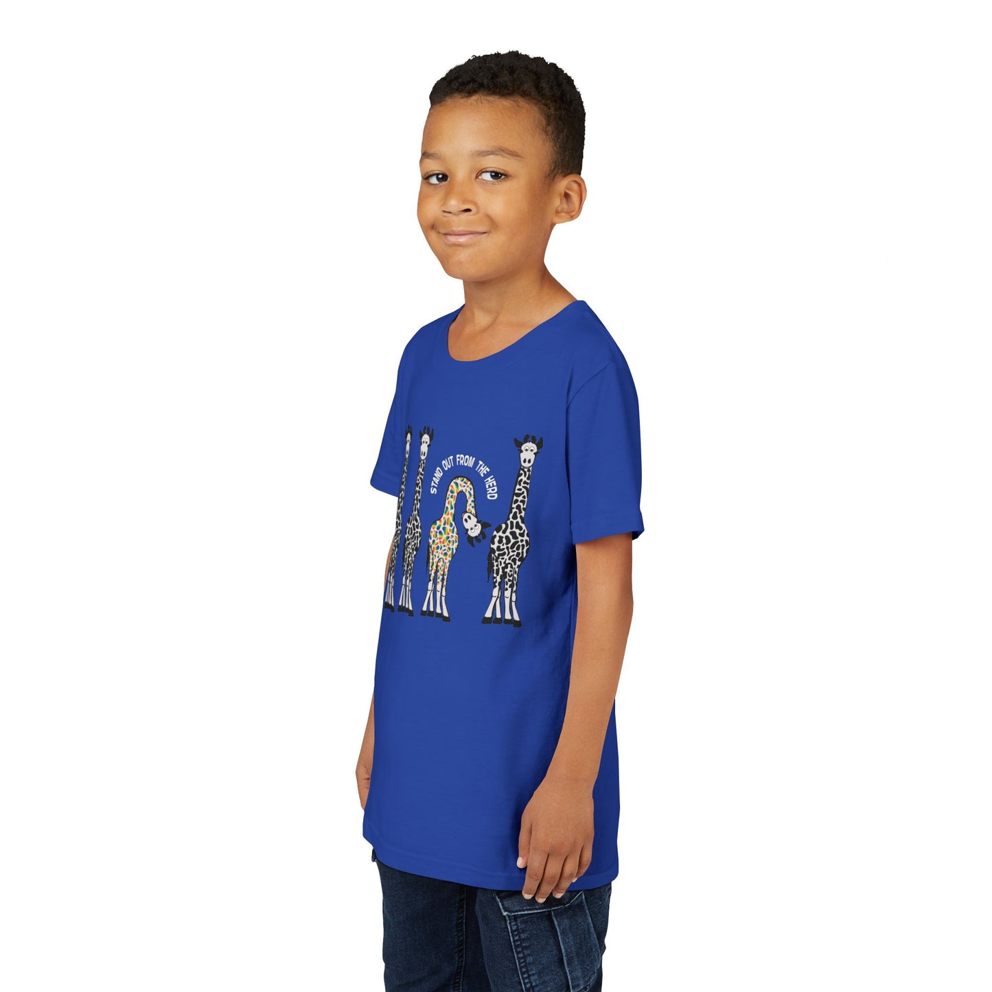 Stand Out From the Herd Rainbow Giraffe | Youth Shirt