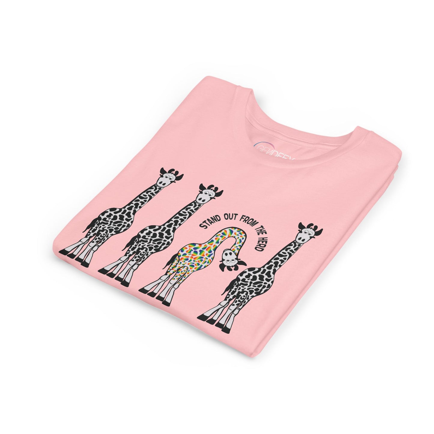 Stand Out From the Herd Rainbow Giraffe | Youth Shirt