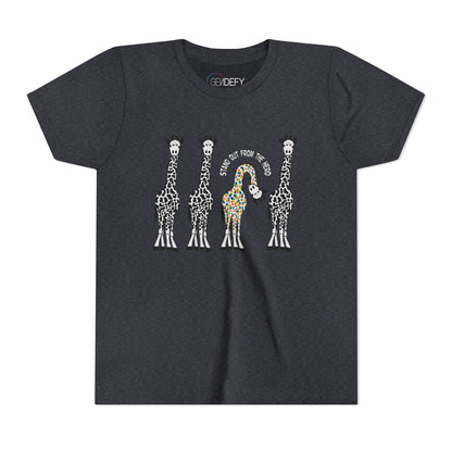 Stand Out From the Herd Rainbow Giraffe | Youth Shirt