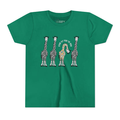 Stand Out From the Herd Rainbow Giraffe | Youth Shirt