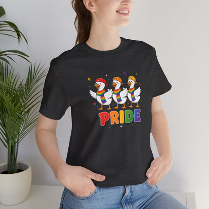 PRIDE Flock Rainbow Geese | Adult Tee