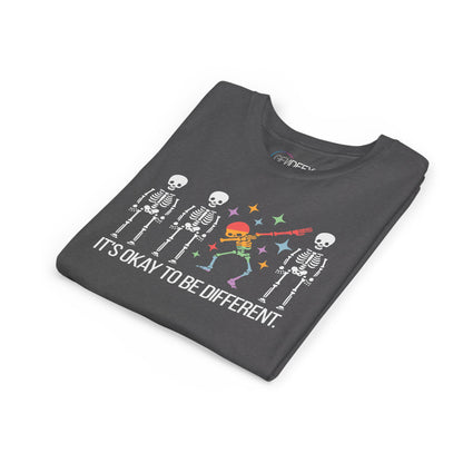 Unique Youth Tee: It's Okay to Be Different, Kids Shirt, Halloween Top, Celebration T-Shirt, Gift for Individuality