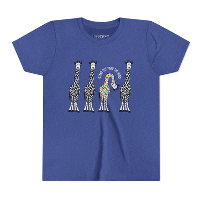 Stand Out From the Herd Rainbow Giraffe | Youth Shirt
