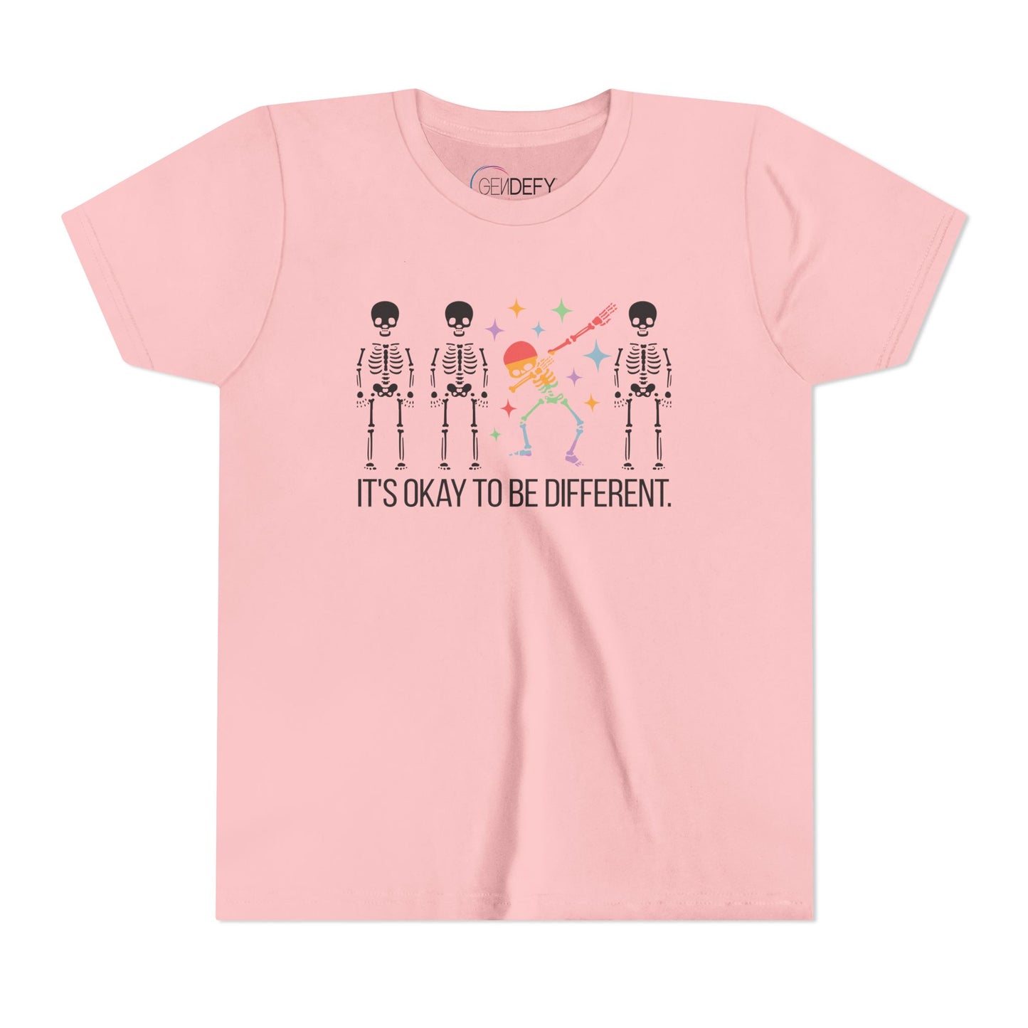Unique Youth Tee: It's Okay to Be Different, Kids Shirt, Halloween Top, Celebration T-Shirt, Gift for Individuality