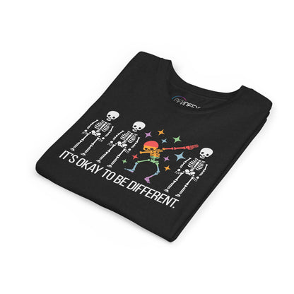 Unique Youth Tee: It's Okay to Be Different, Kids Shirt, Halloween Top, Celebration T-Shirt, Gift for Individuality