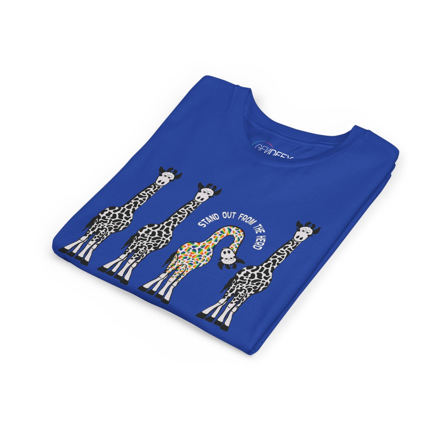 Stand Out From the Herd Rainbow Giraffe | Youth Shirt