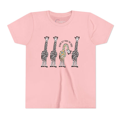 Stand Out From the Herd Rainbow Giraffe | Youth Shirt