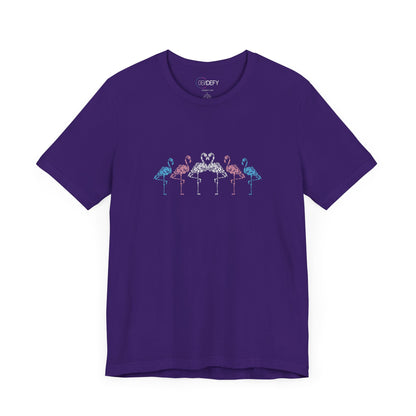Transgender Pride Floral Flamingos | T-Shirt