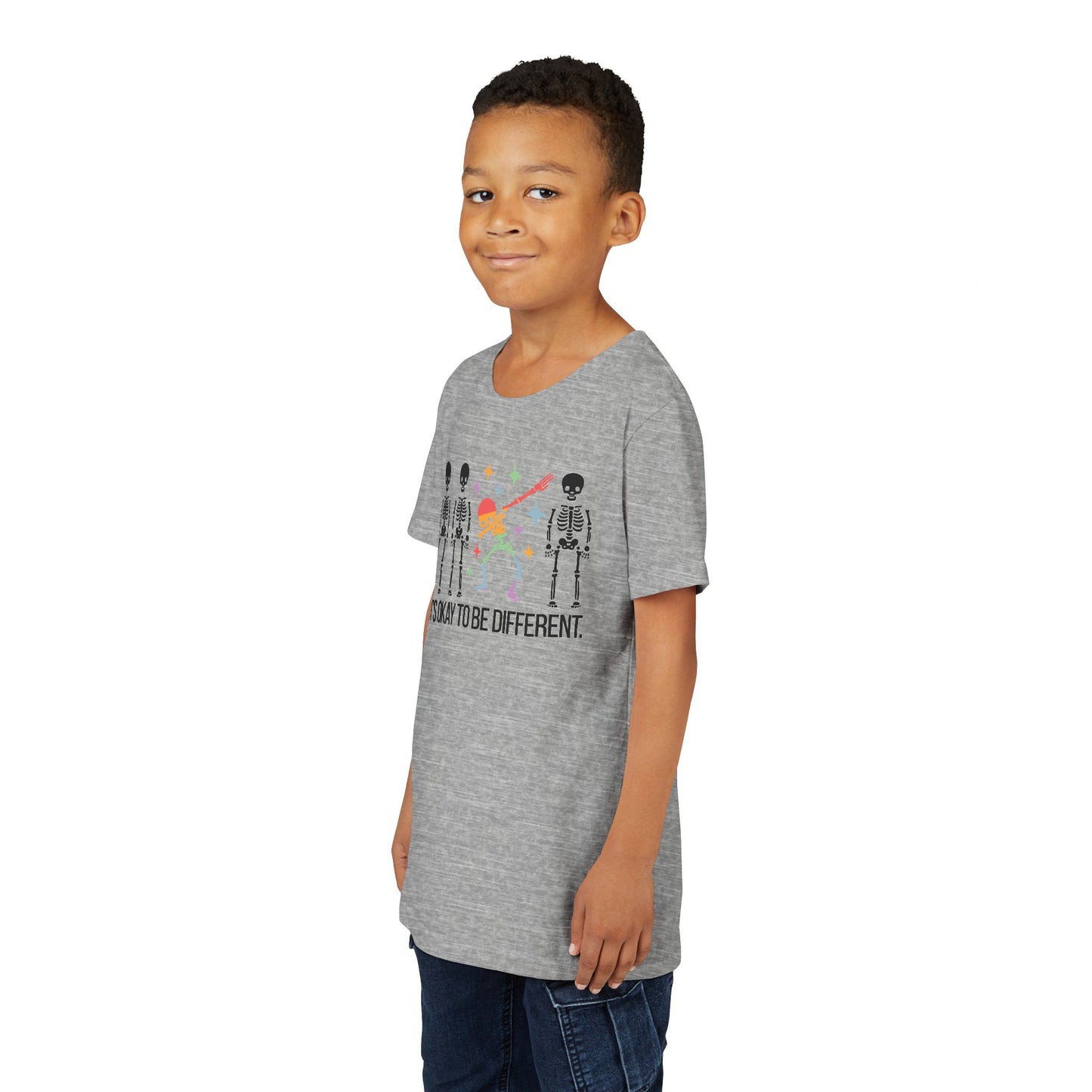 Unique Youth Tee: It's Okay to Be Different, Kids Shirt, Halloween Top, Celebration T-Shirt, Gift for Individuality