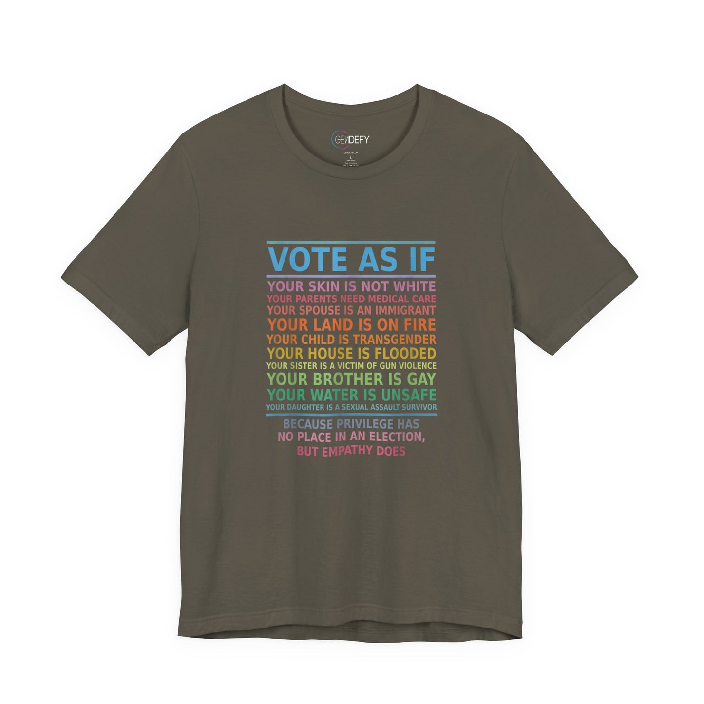 Vote With Empathy | Adult T-Shirt