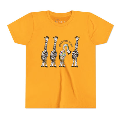 Stand Out From the Herd Rainbow Giraffe | Youth Shirt