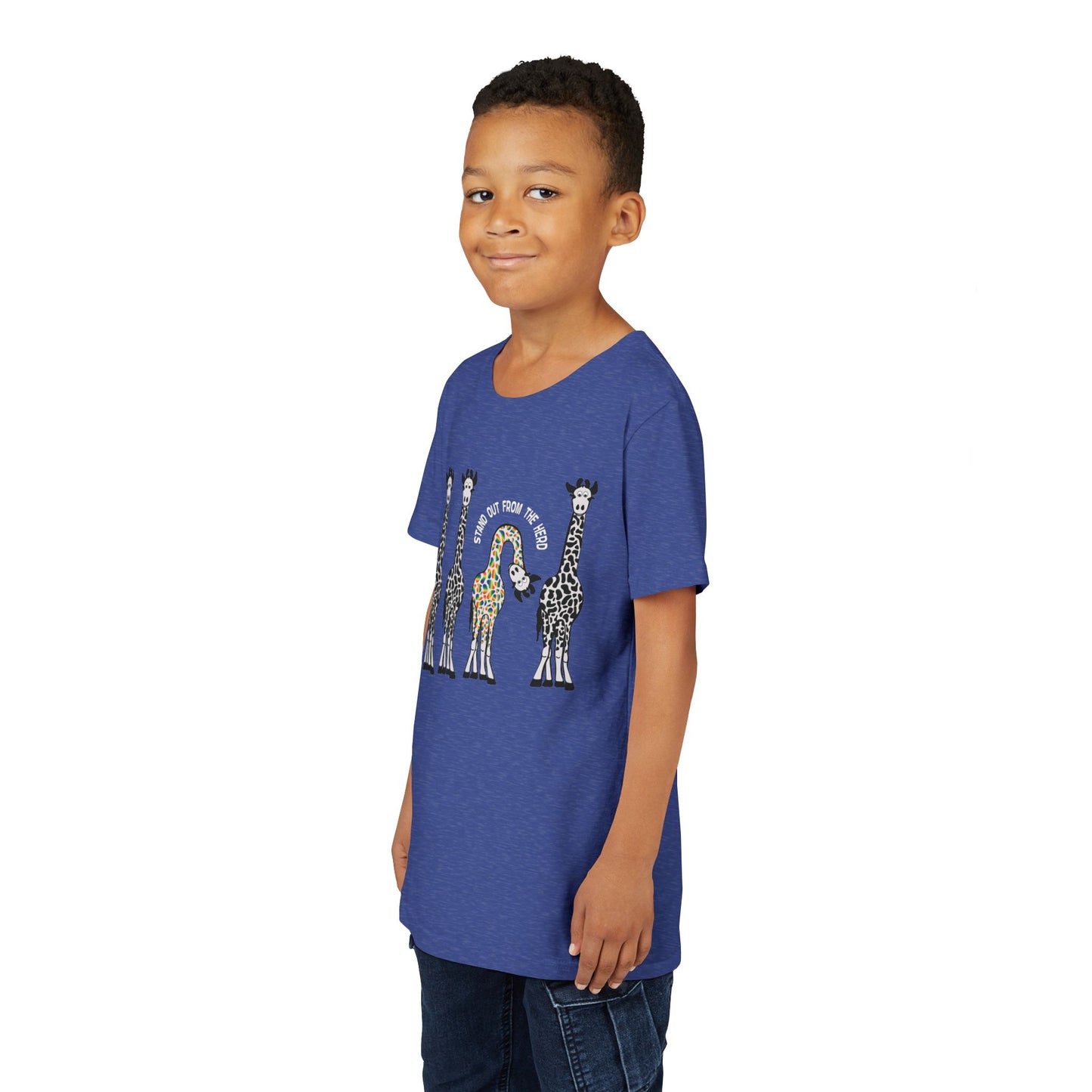 Stand Out From the Herd Rainbow Giraffe | Youth Shirt