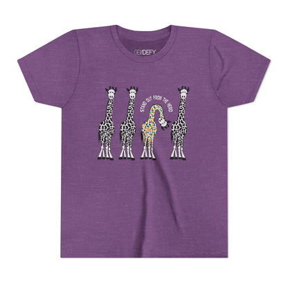 Stand Out From the Herd Rainbow Giraffe | Youth Shirt