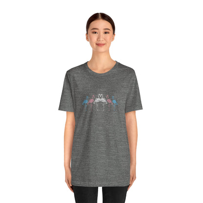 Transgender Pride Floral Flamingos | T-Shirt