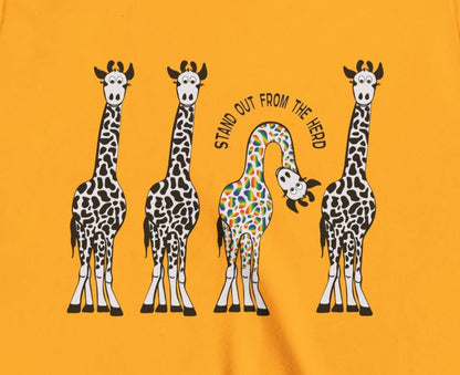Stand Out From the Herd Rainbow Giraffe | Youth Shirt