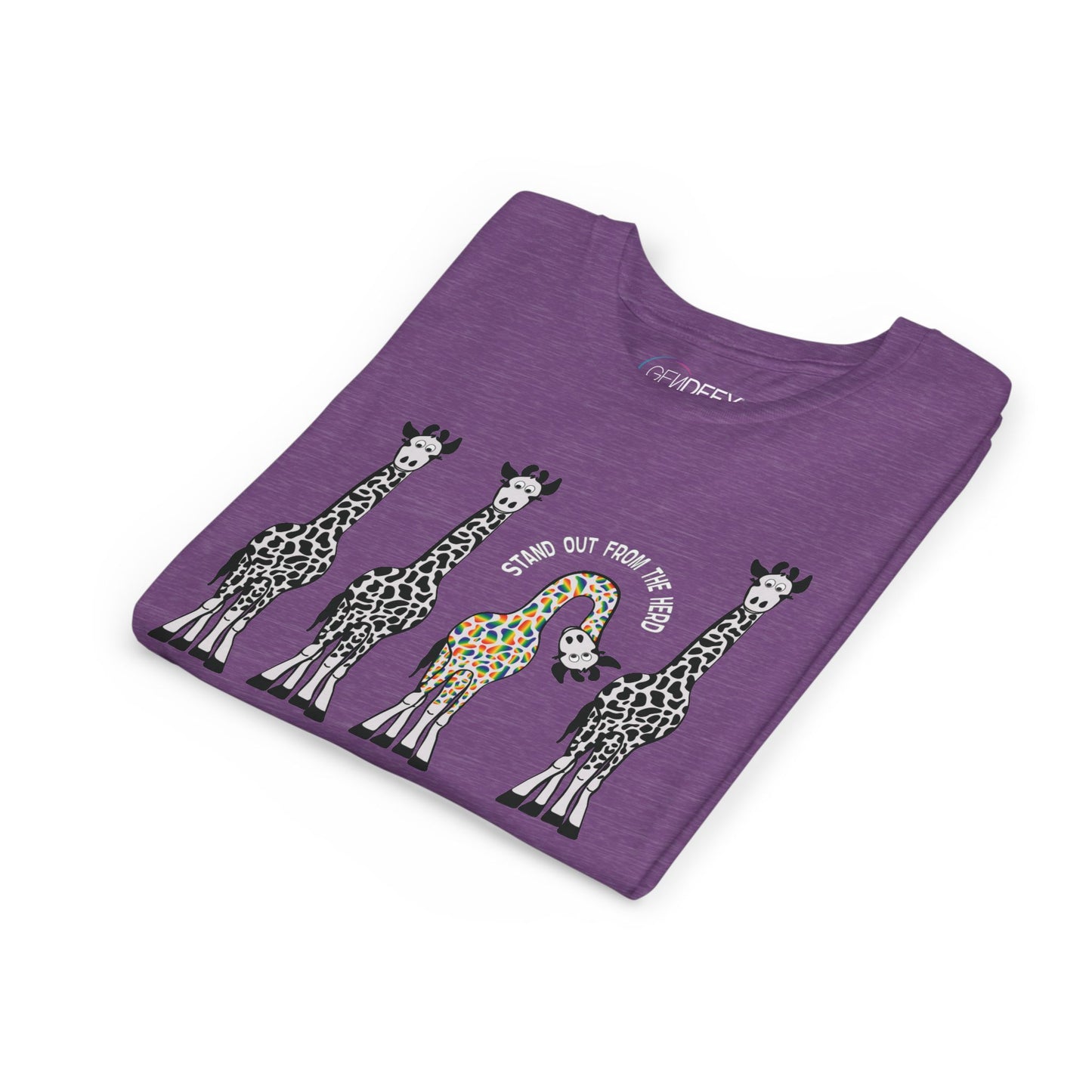 Stand Out From the Herd Rainbow Giraffe | Youth Shirt