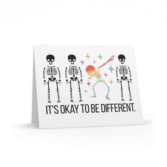Dancing Skeletons - It's Ok To Be Different | Greeting Cards