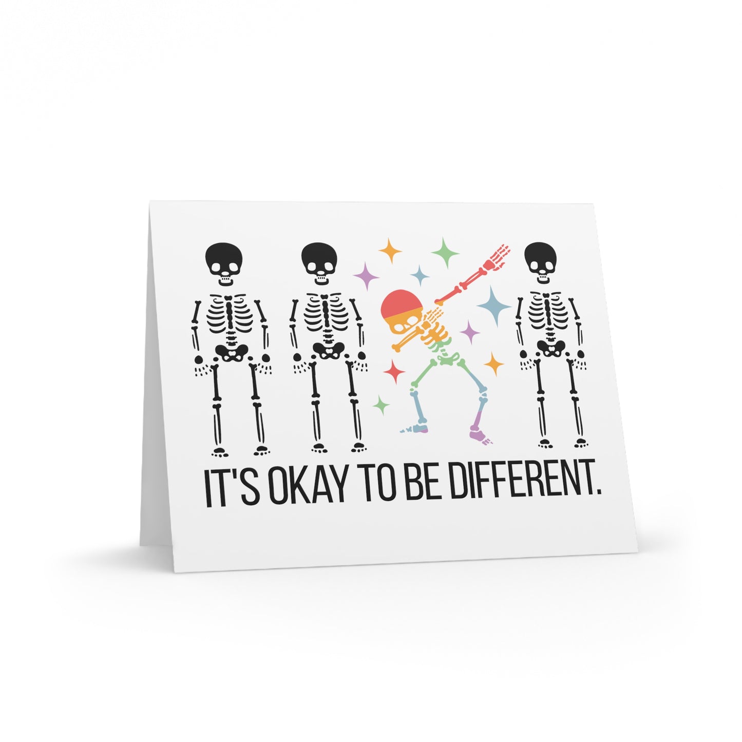 Dancing Skeletons - It's Ok To Be Different | Greeting Cards