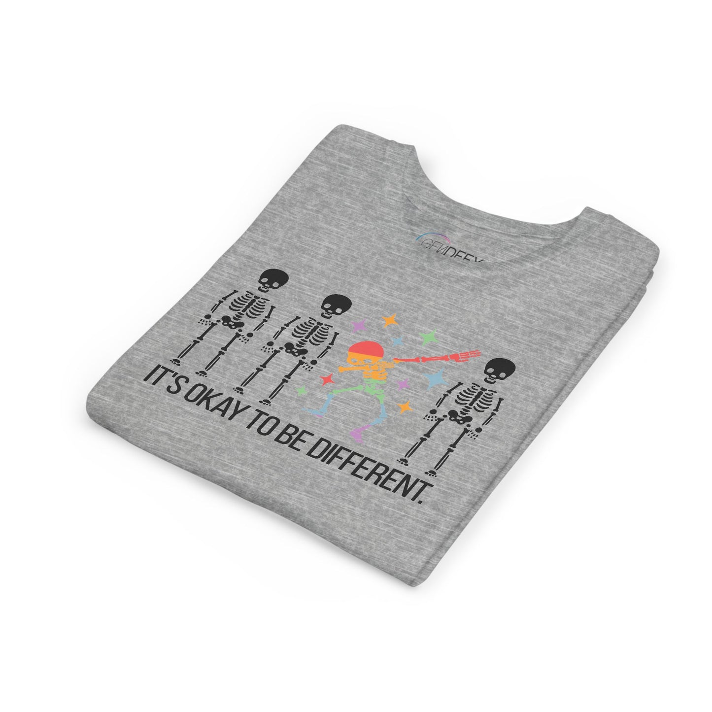 Unique Youth Tee: It's Okay to Be Different, Kids Shirt, Halloween Top, Celebration T-Shirt, Gift for Individuality