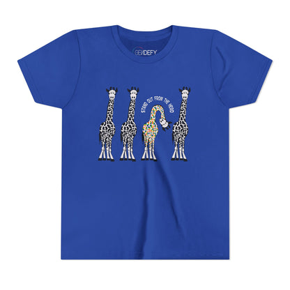 Stand Out From the Herd Rainbow Giraffe | Youth Shirt