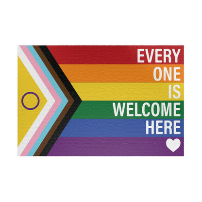 Everyone Is Welcome Here Rainbow Pride Flag | 1014-Piece Puzzle