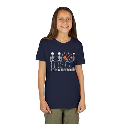 Unique Youth Tee: It's Okay to Be Different, Kids Shirt, Halloween Top, Celebration T-Shirt, Gift for Individuality