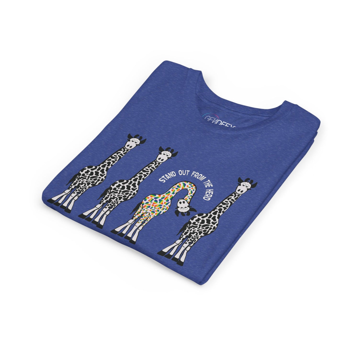 Stand Out From the Herd Rainbow Giraffe | Youth Shirt