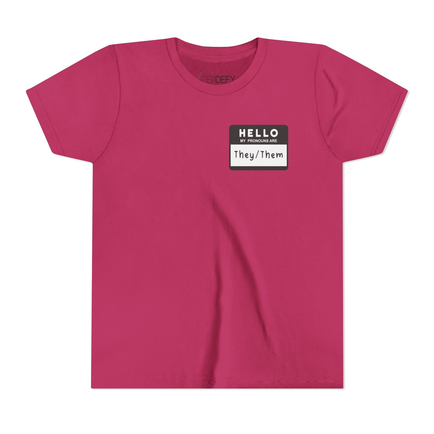 Hello, My Pronouns Are They/Them | Youth T-Shirt
