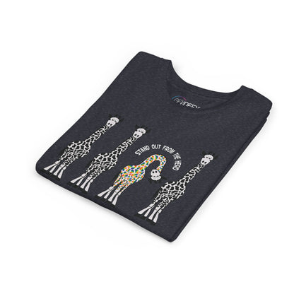 Stand Out From the Herd Rainbow Giraffe | Youth Shirt