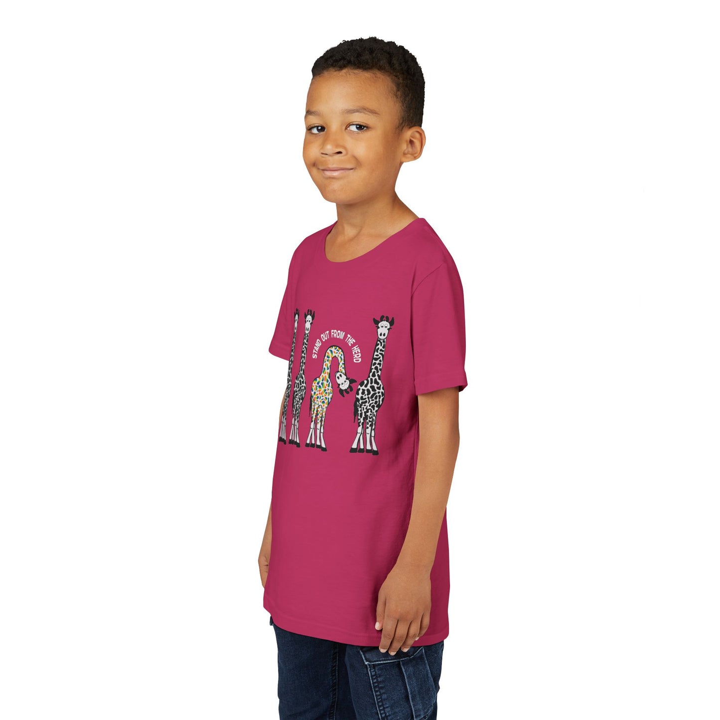 Stand Out From the Herd Rainbow Giraffe | Youth Shirt