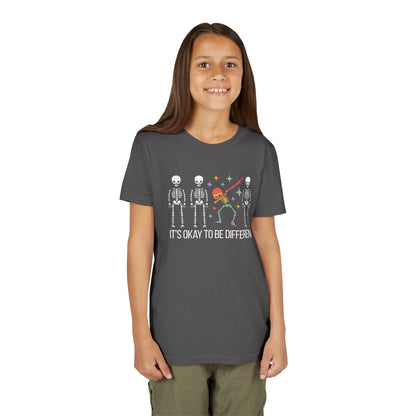 Unique Youth Tee: It's Okay to Be Different, Kids Shirt, Halloween Top, Celebration T-Shirt, Gift for Individuality
