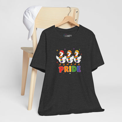 PRIDE Flock Rainbow Geese | Adult Tee