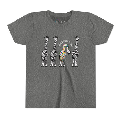 Stand Out From the Herd Rainbow Giraffe | Youth Shirt