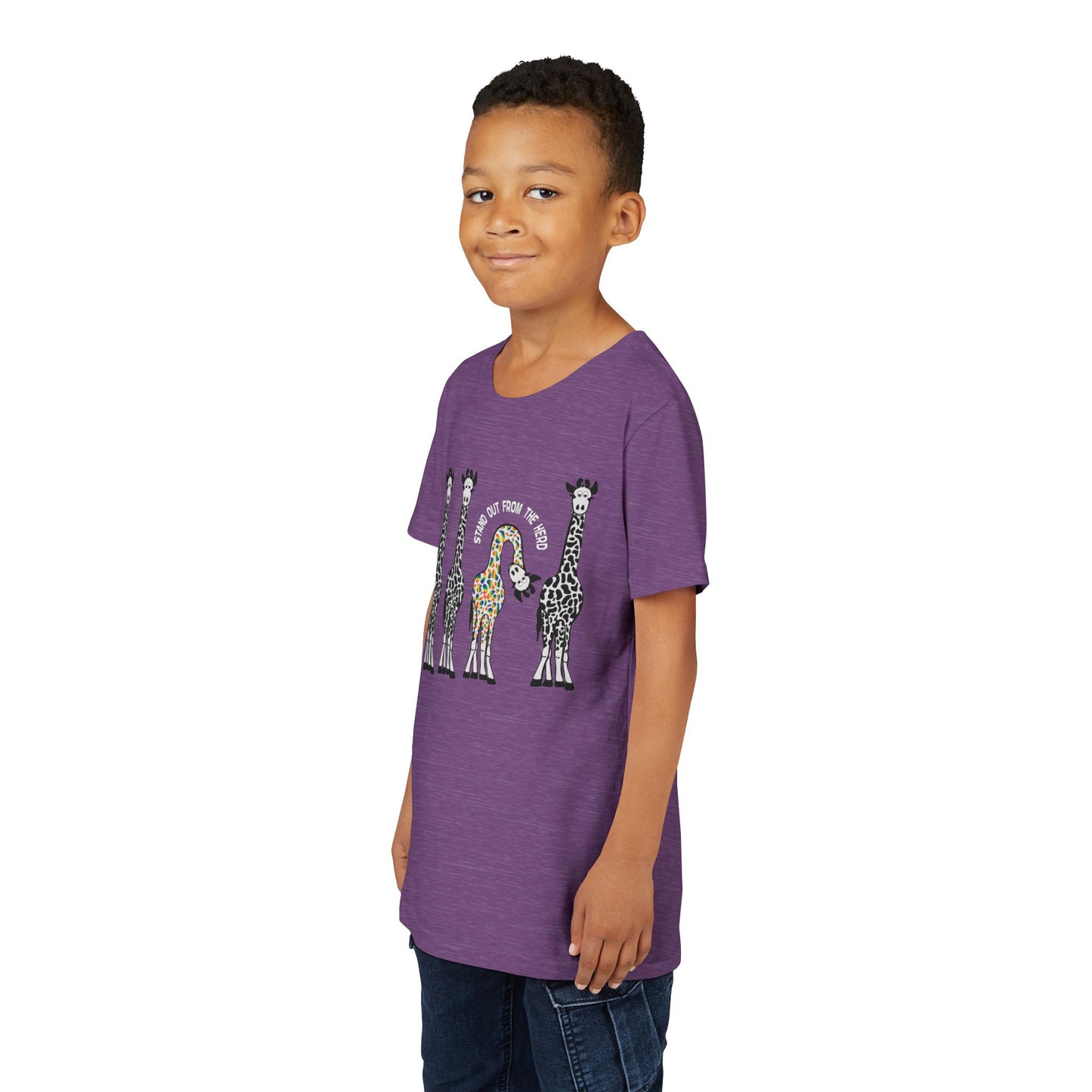 Stand Out From the Herd Rainbow Giraffe | Youth Shirt