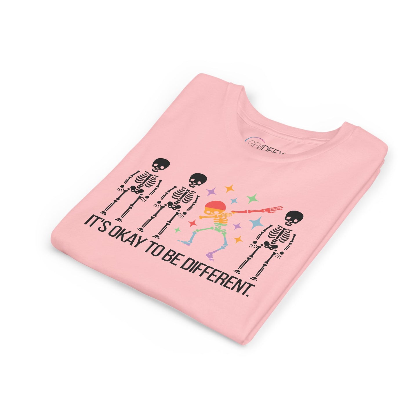 Unique Youth Tee: It's Okay to Be Different, Kids Shirt, Halloween Top, Celebration T-Shirt, Gift for Individuality